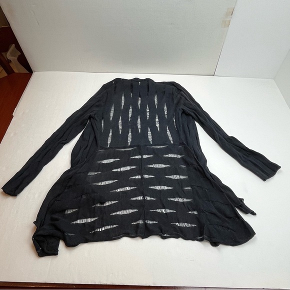 Jarbo Deconstructed Open Slash Knit Cardigan Sweater Wrap Women Size 42 / 14 NEW - Picture 12 of 12